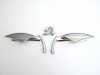 Motocyklová zrcátka Highway Hawk RAZORBLADE, Levá i Pravá strana, chrom (2ks)